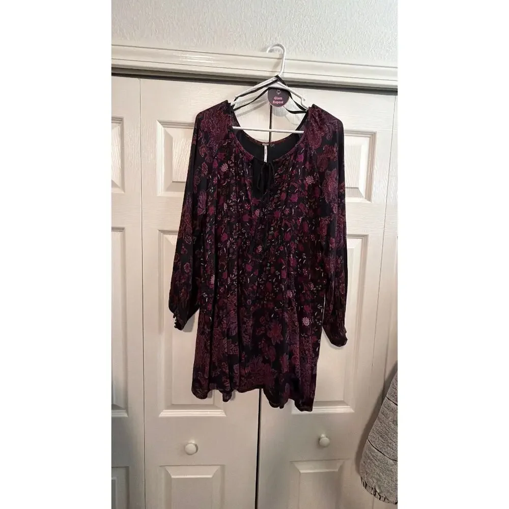 Free People Black/Purple Dress - Picture 5 of 7